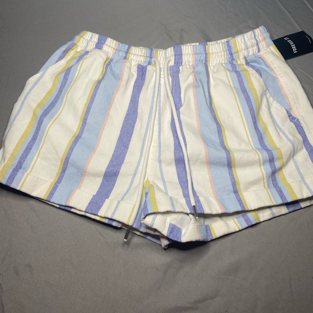 Forever 21 Woven Striped Shorts